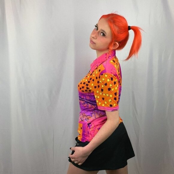 jw Printed Short Sleeved Graphic Collared Button Up Shirt - Picture 2 of 10